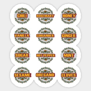KITCHEN PANTRY LABELS HERBS AND SPICES PACK Sticker